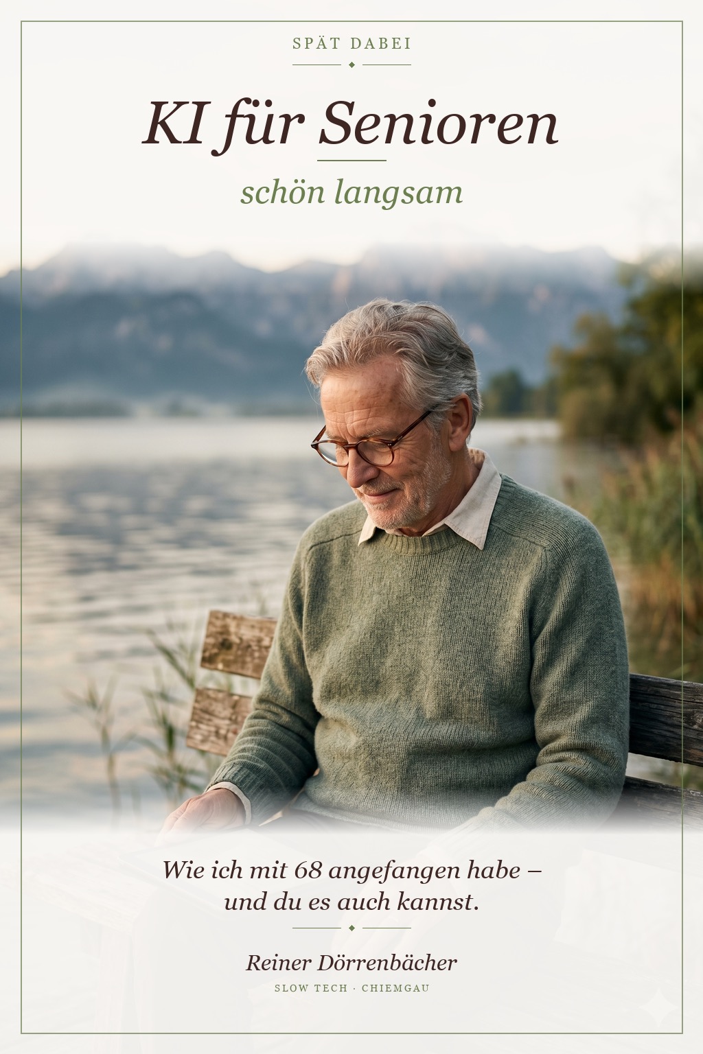 Buchcover: KI für Senioren — schön langsam, von Reiner Dörrenbächer